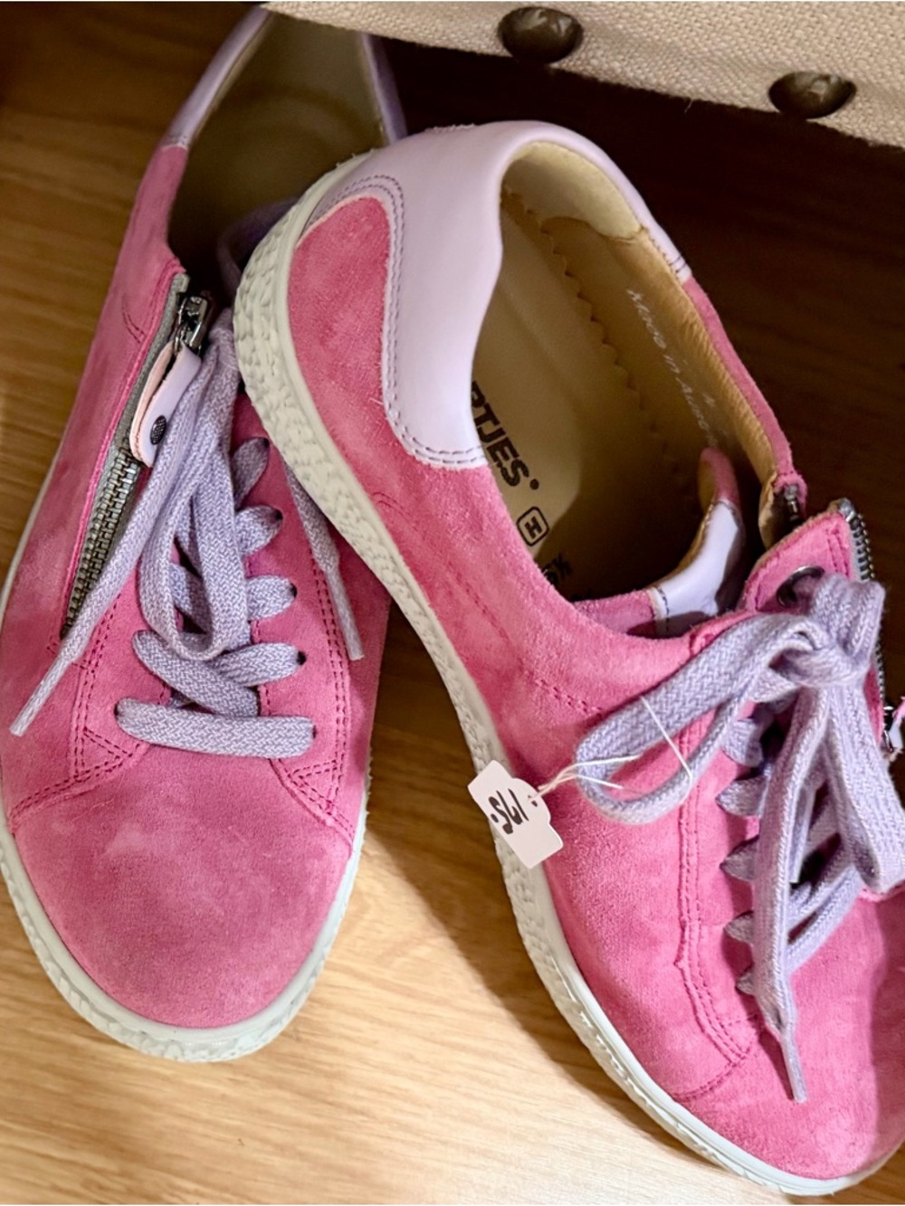 Pink Suede Women's Casual Sneakers